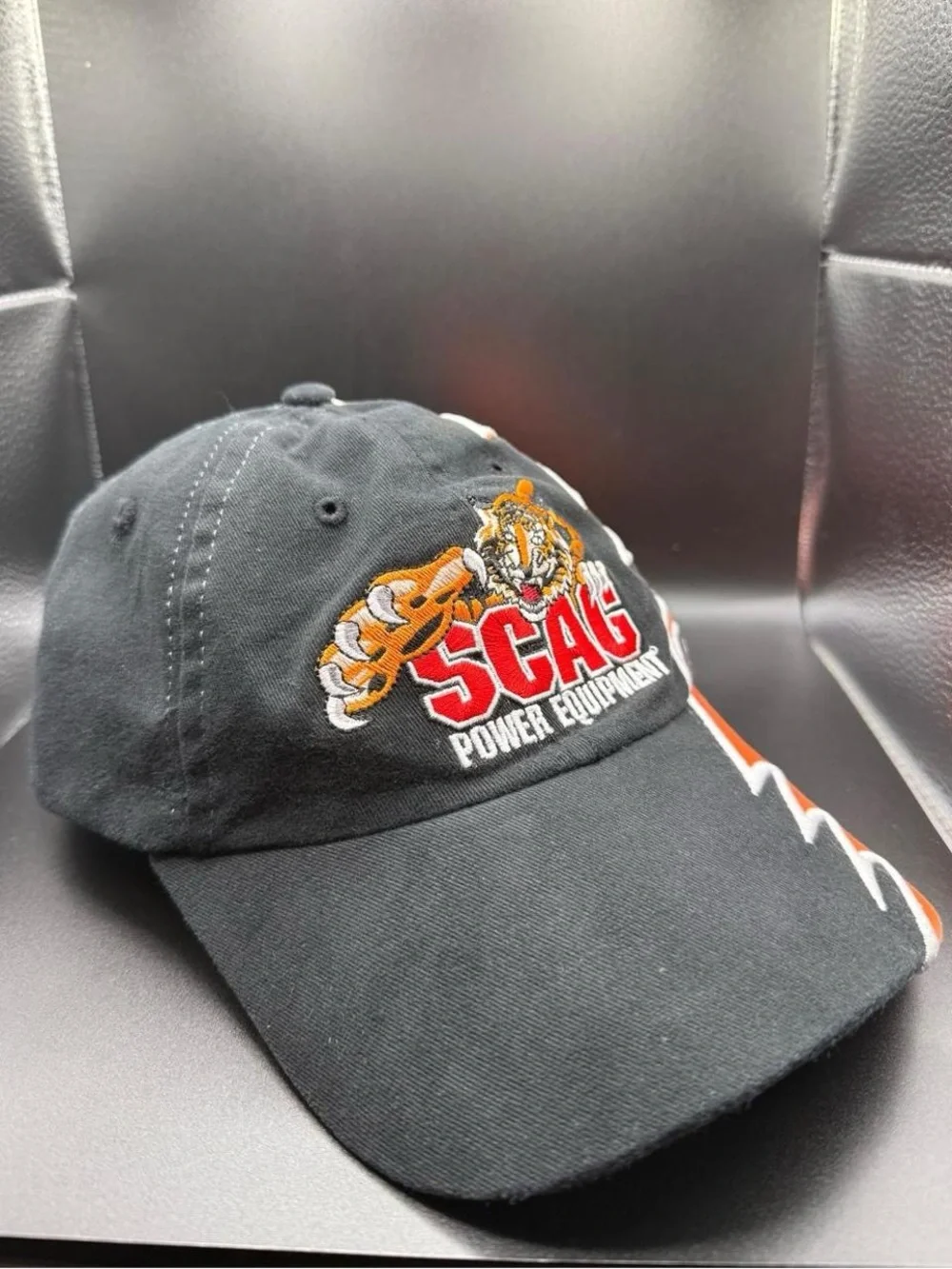 Men's Black & Orange Baseball Cap